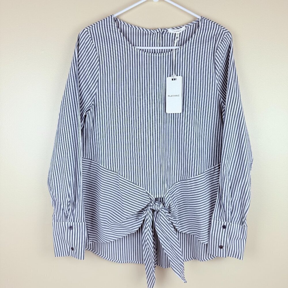 NWT Pleione Tie Front Blouse XS | Workwear Top | Casual Chic Style Weekend Wear